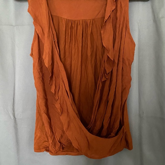 Pumpkin color blouse - Picture 3 of 4